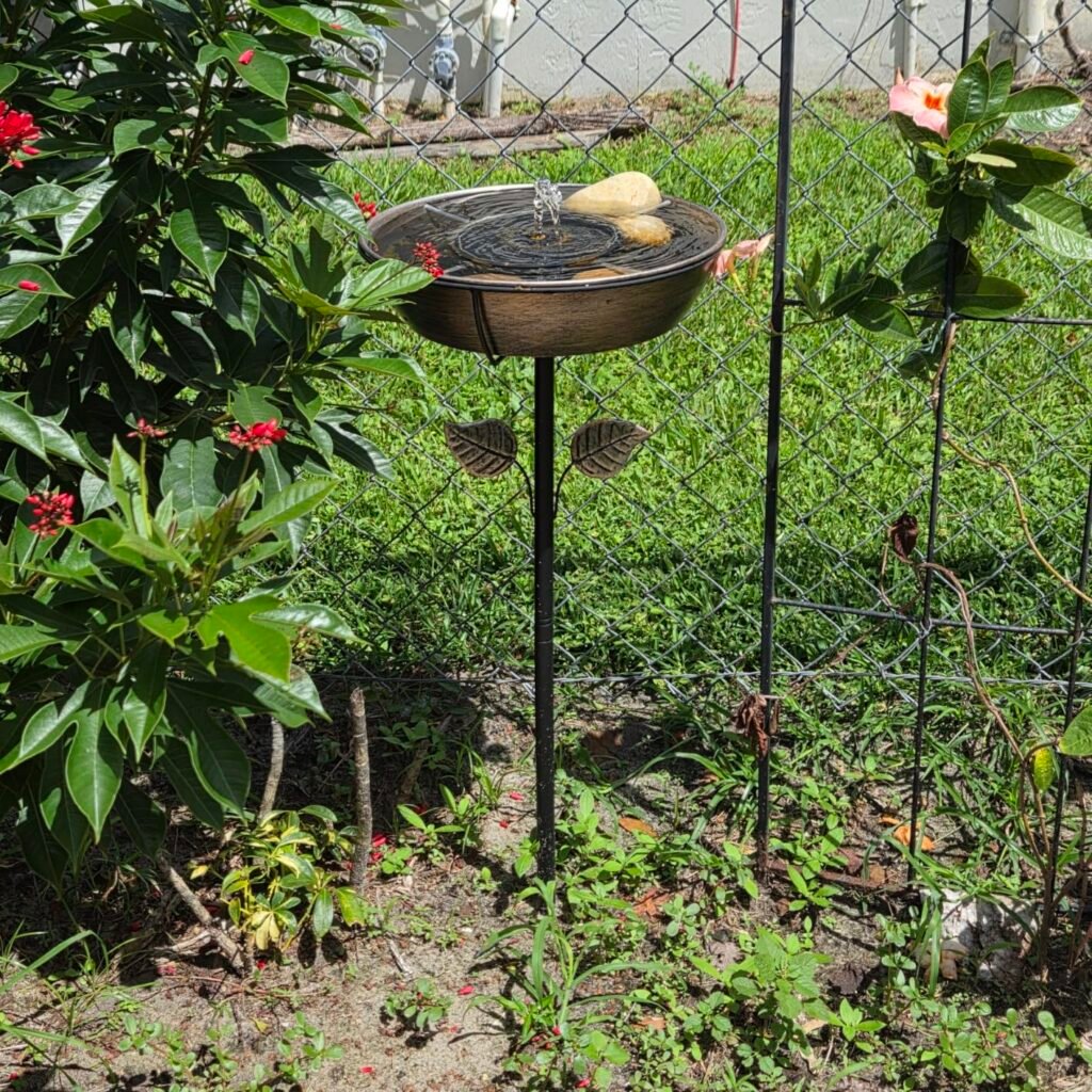 13" Metal Stake Bird Bath product view 1
