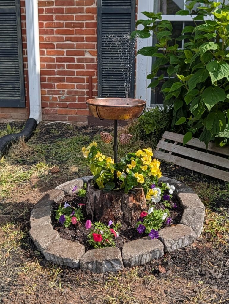 13" Metal Stake Bird Bath product view 2