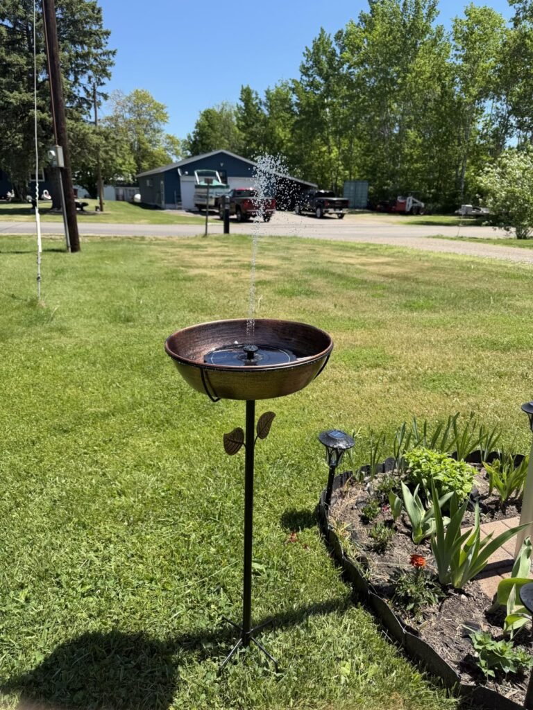 13" Metal Stake Bird Bath product view 3