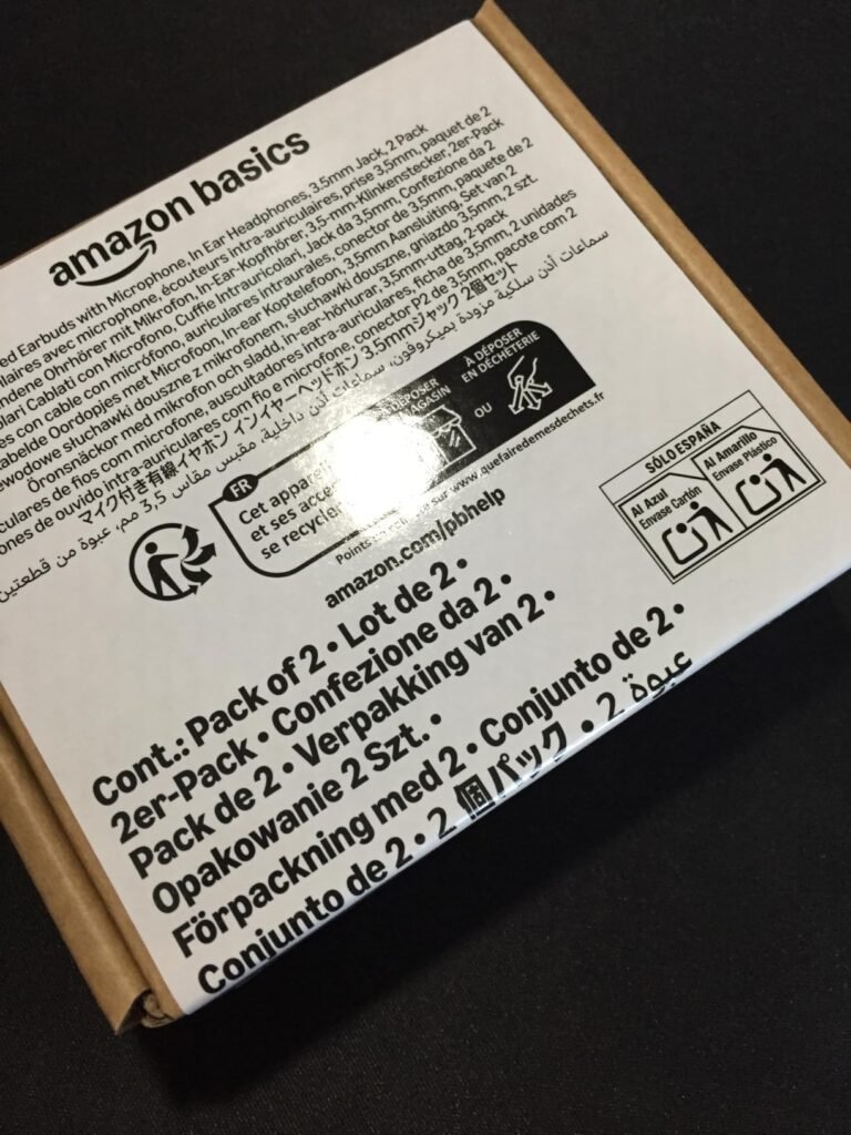 Amazon Basics Earbuds product view 1