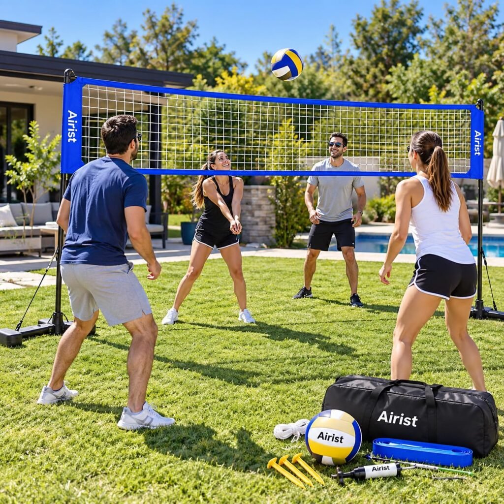 Anti-Sag Winch Volleyball Net product view 1