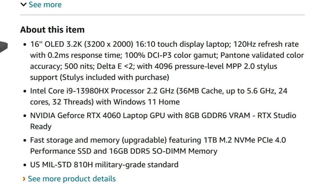 ASUS ProArt StudioBook 16 product view 3