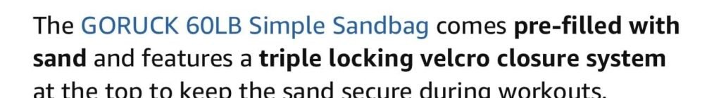 GORUCK Simple Sandbag product view 3