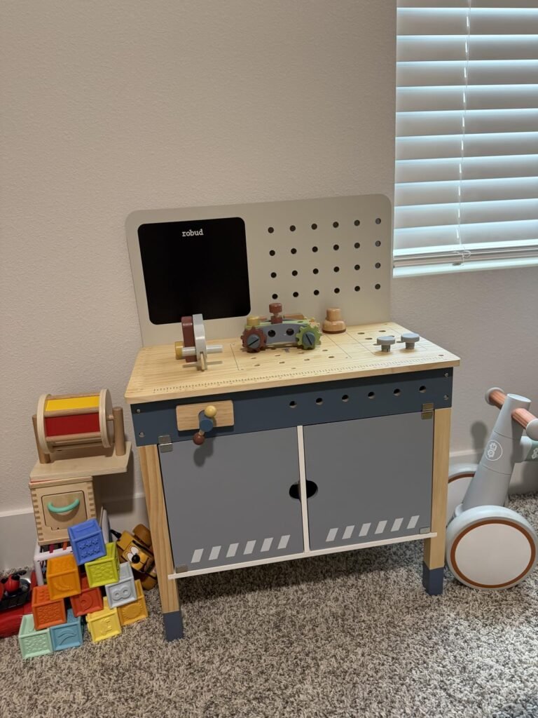 ROBOTIME Wooden Tool Bench product view 1