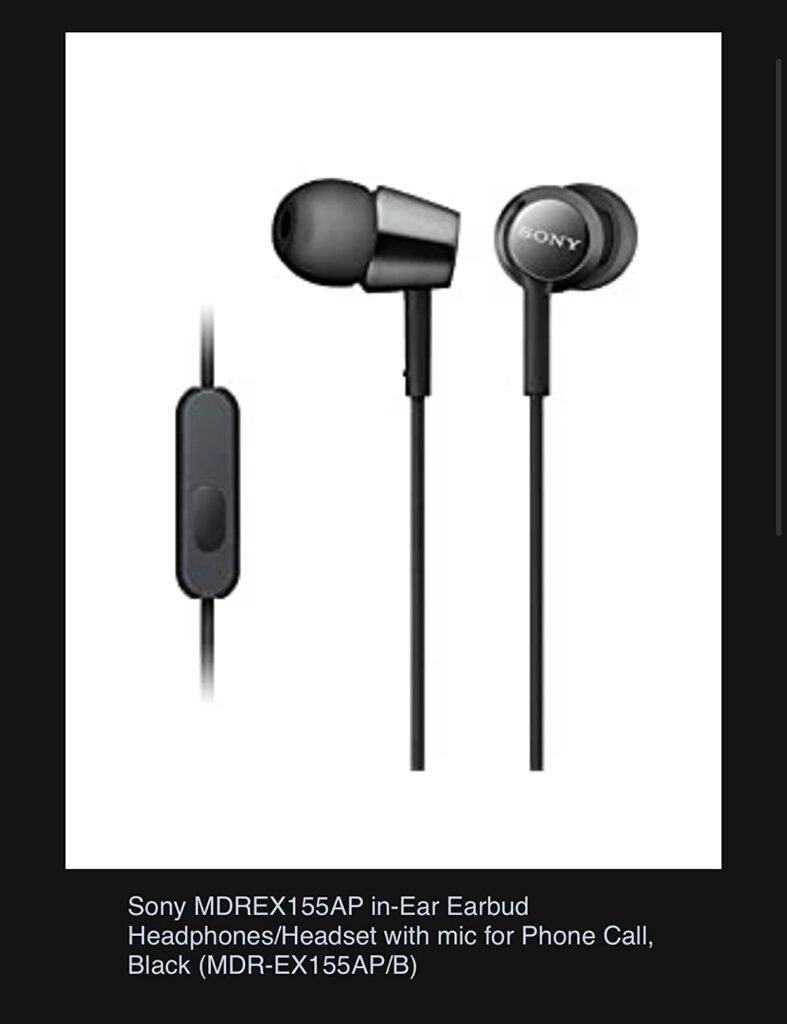 Sony MDREX155AP product view 2